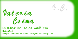 valeria csima business card